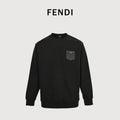 Fendi Pocket Eyes Crewneck Sweatshirt in Black