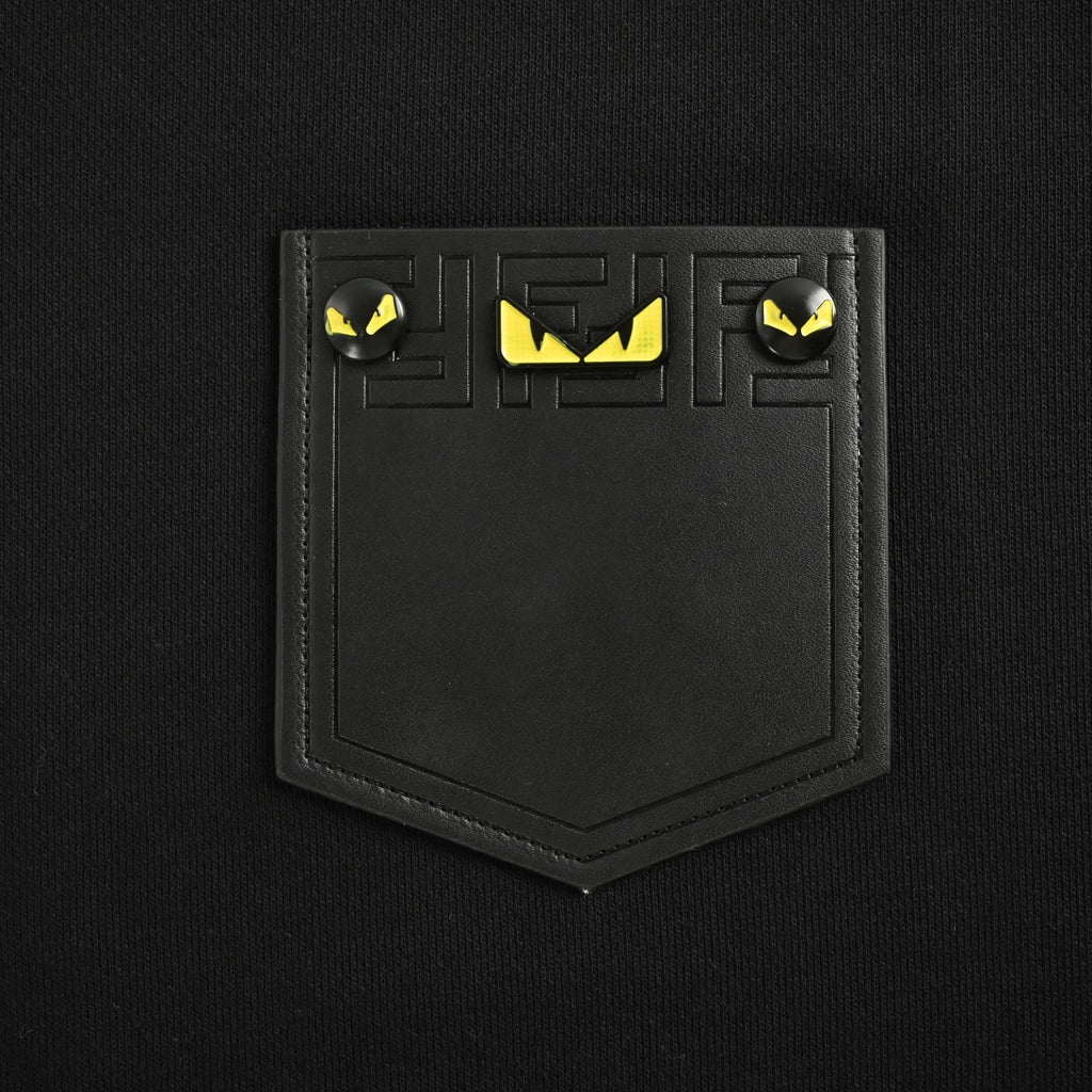 Fendi Pocket Eyes Crewneck Sweatshirt in Black