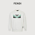 Fendi Monster Eyes Graphic Crewneck Sweatshirt in White