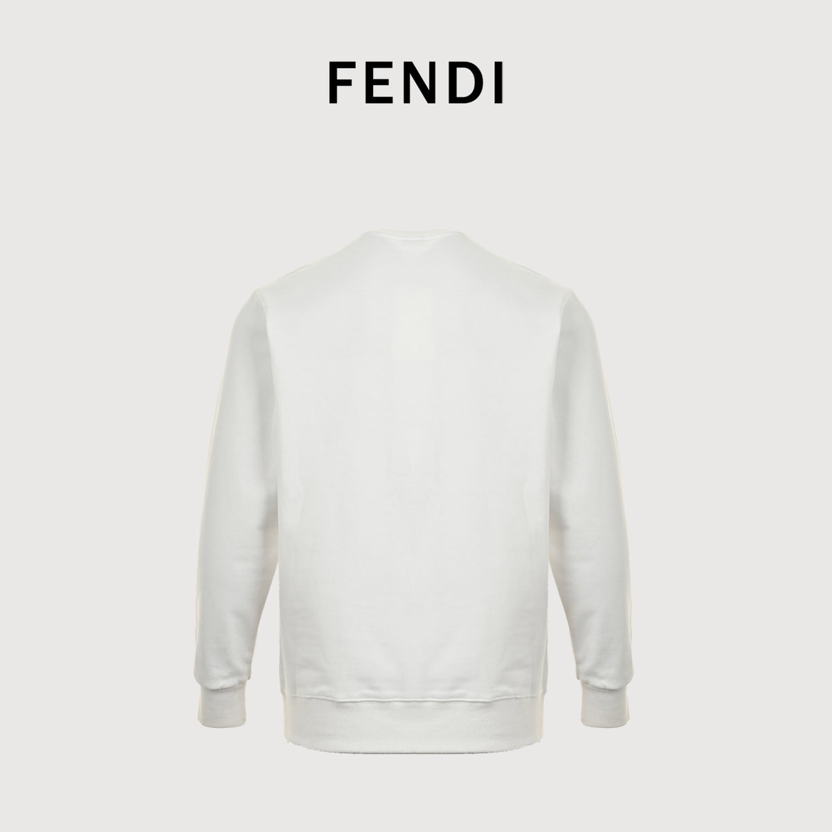 Fendi Monster Eyes Graphic Crewneck Sweatshirt in White