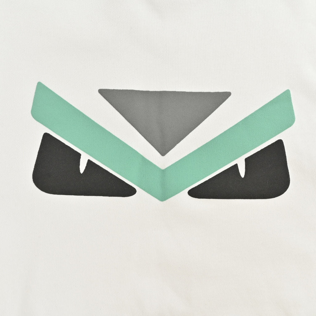 Fendi Monster Eyes Graphic Crewneck Sweatshirt in White