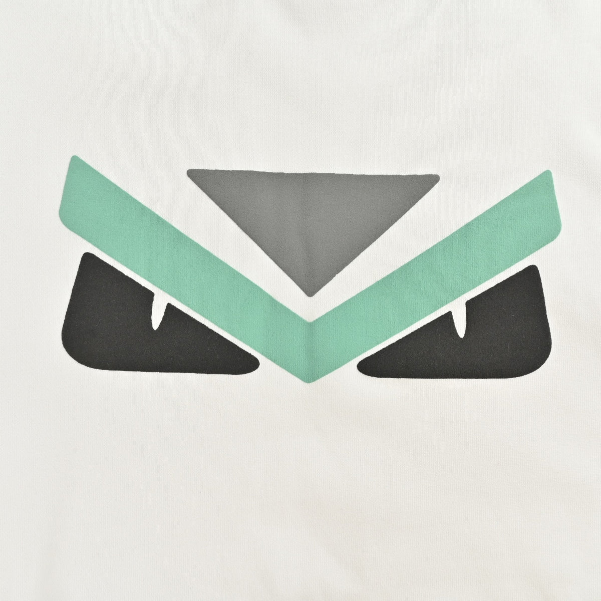 Fendi Monster Eyes Graphic Crewneck Sweatshirt in White