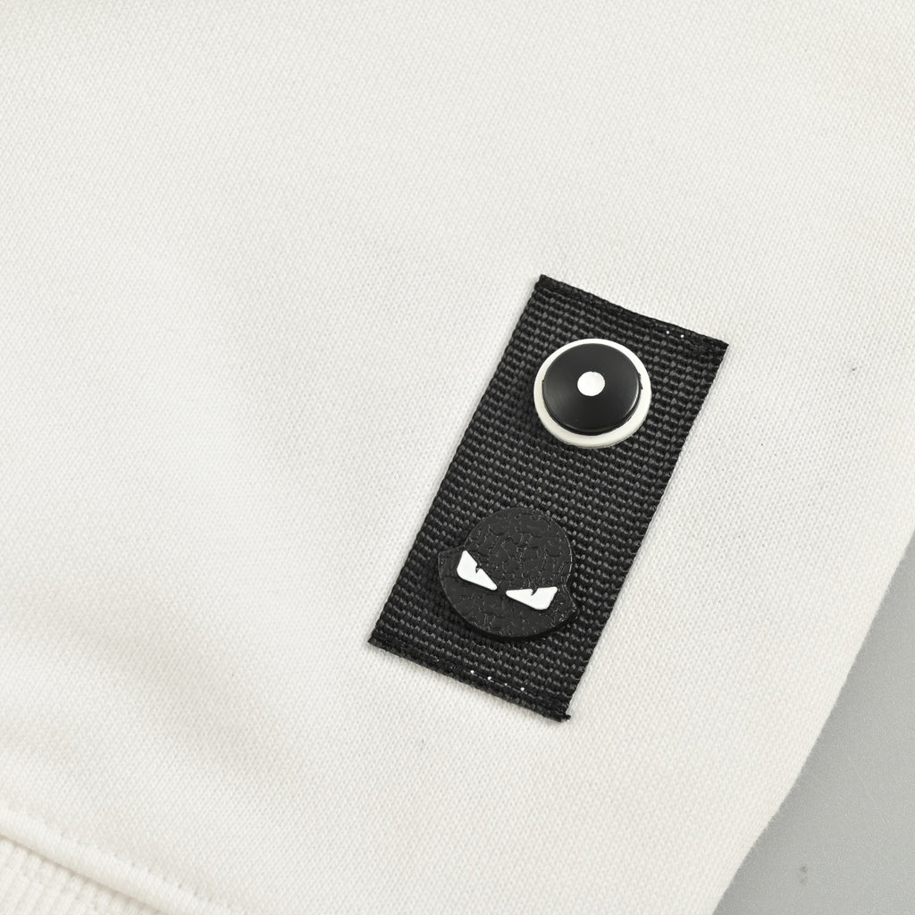 Fendi Monster Eyes Graphic Crewneck Sweatshirt in White