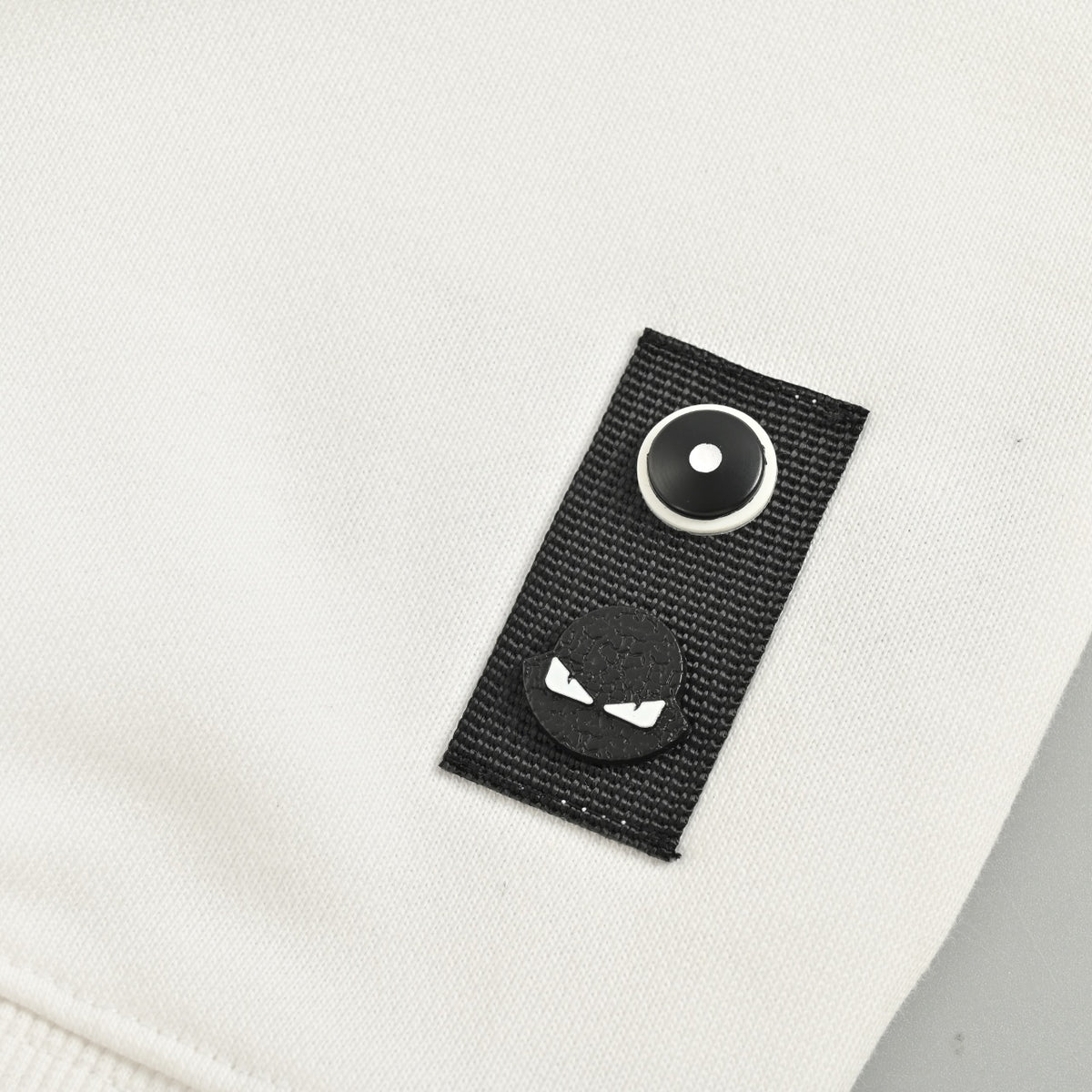 Fendi Monster Eyes Graphic Crewneck Sweatshirt in White
