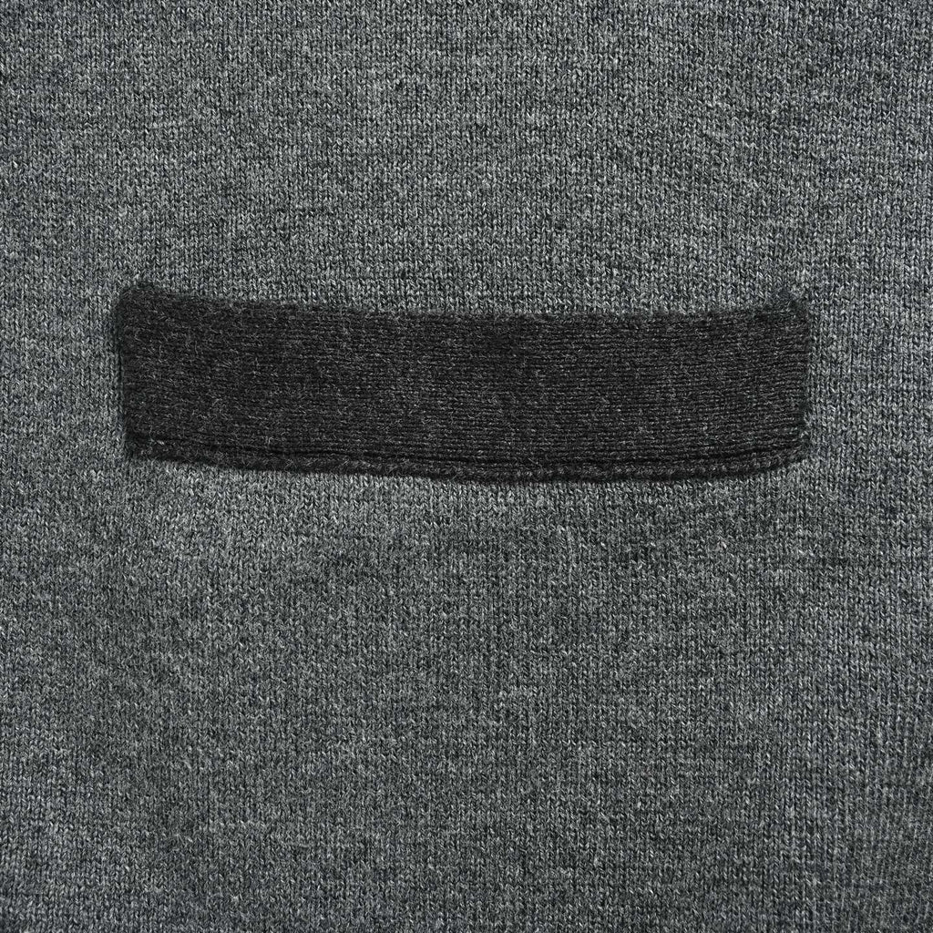 Thom Browne Two-Tone V-Neck Cardigan with Striped Sleeve Trim