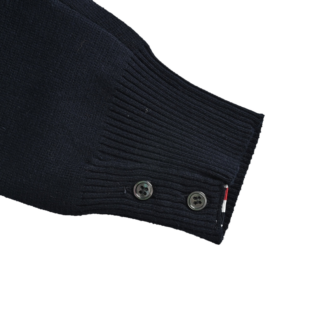 Thom Browne Dark & White Color-Block V-Neck Cardigan