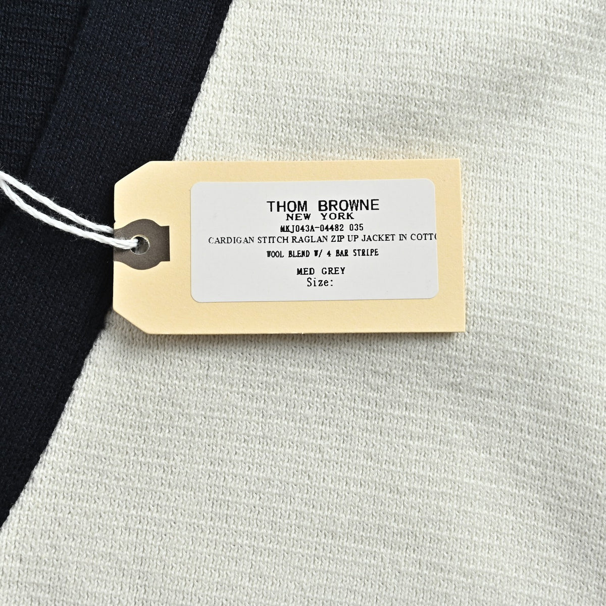 Thom Browne Dark & White Color-Block V-Neck Cardigan