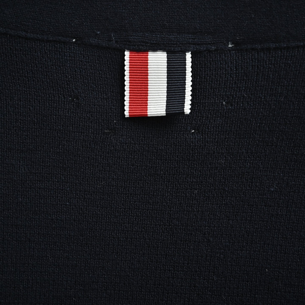 Thom Browne Dark & White Color-Block V-Neck Cardigan