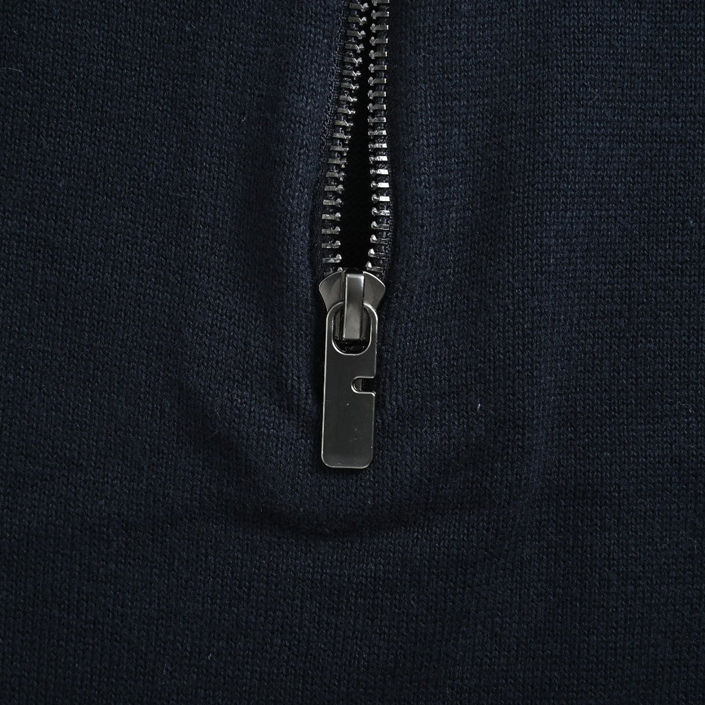 Burberry Check-Shoulder Half-Zip Cashmere Sweater