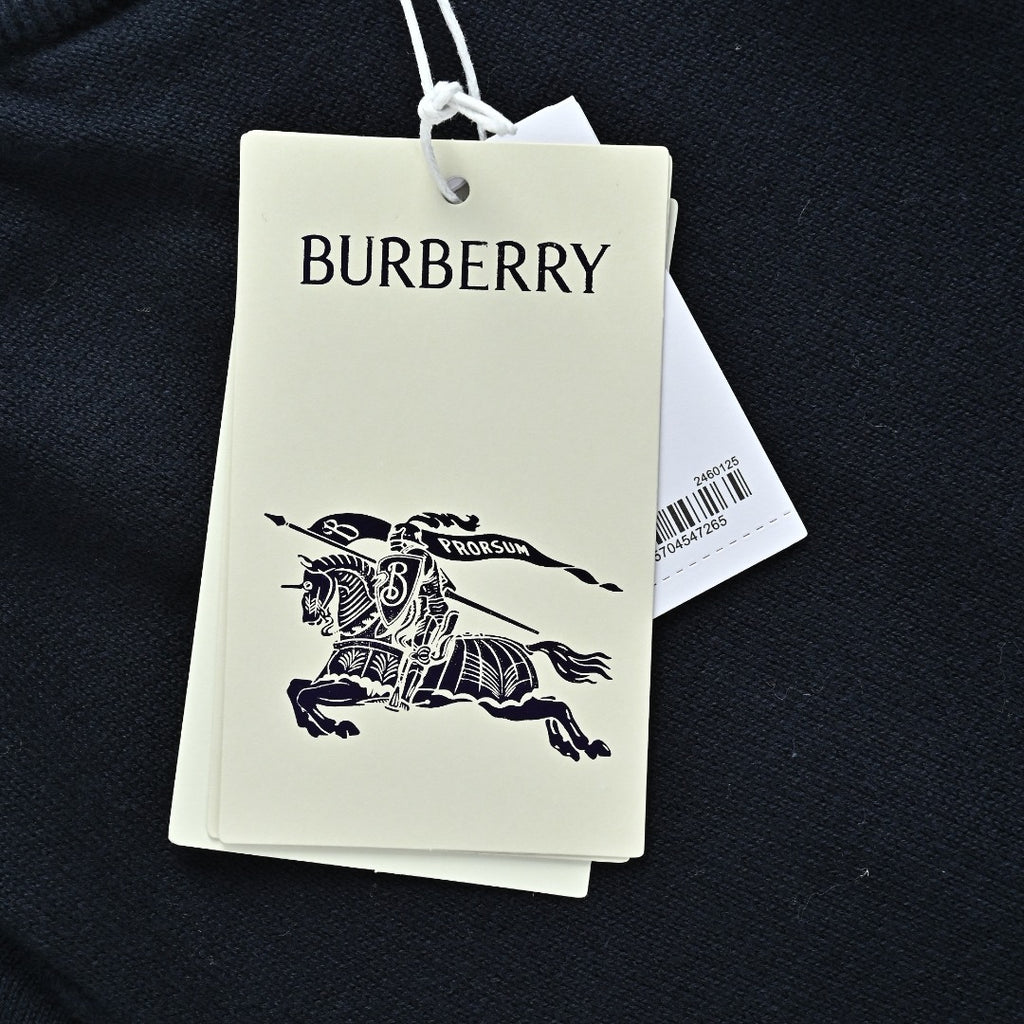 Burberry Check-Shoulder Half-Zip Cashmere Sweater