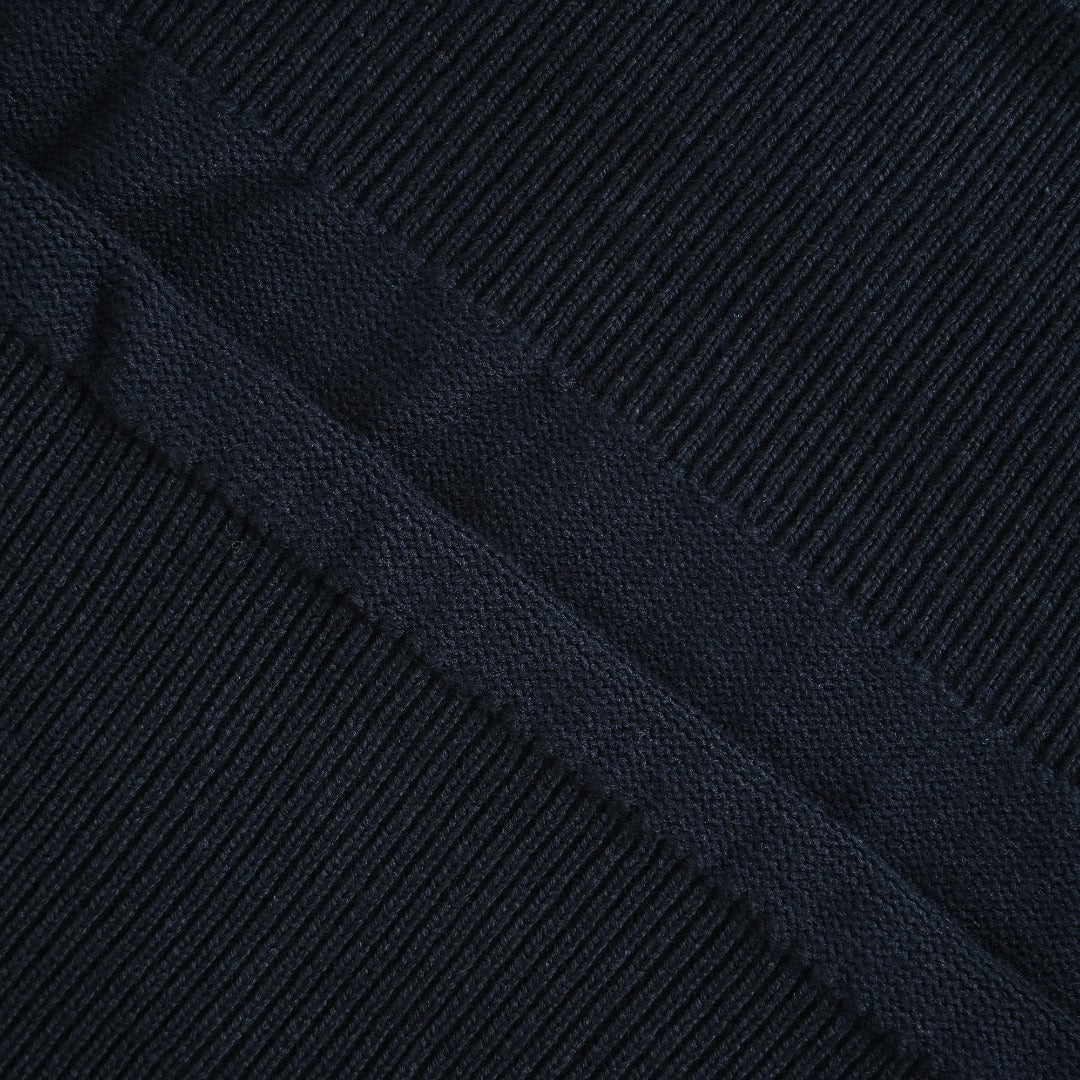 Burberry Check-Shoulder Half-Zip Cashmere Sweater