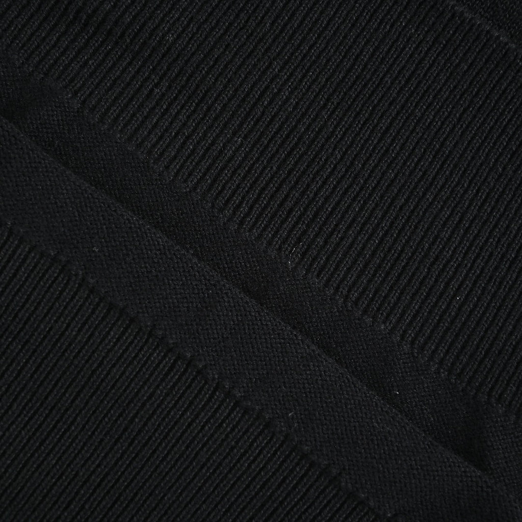 Burberry Check-Shoulder Half-Zip Cashmere Sweater in Black