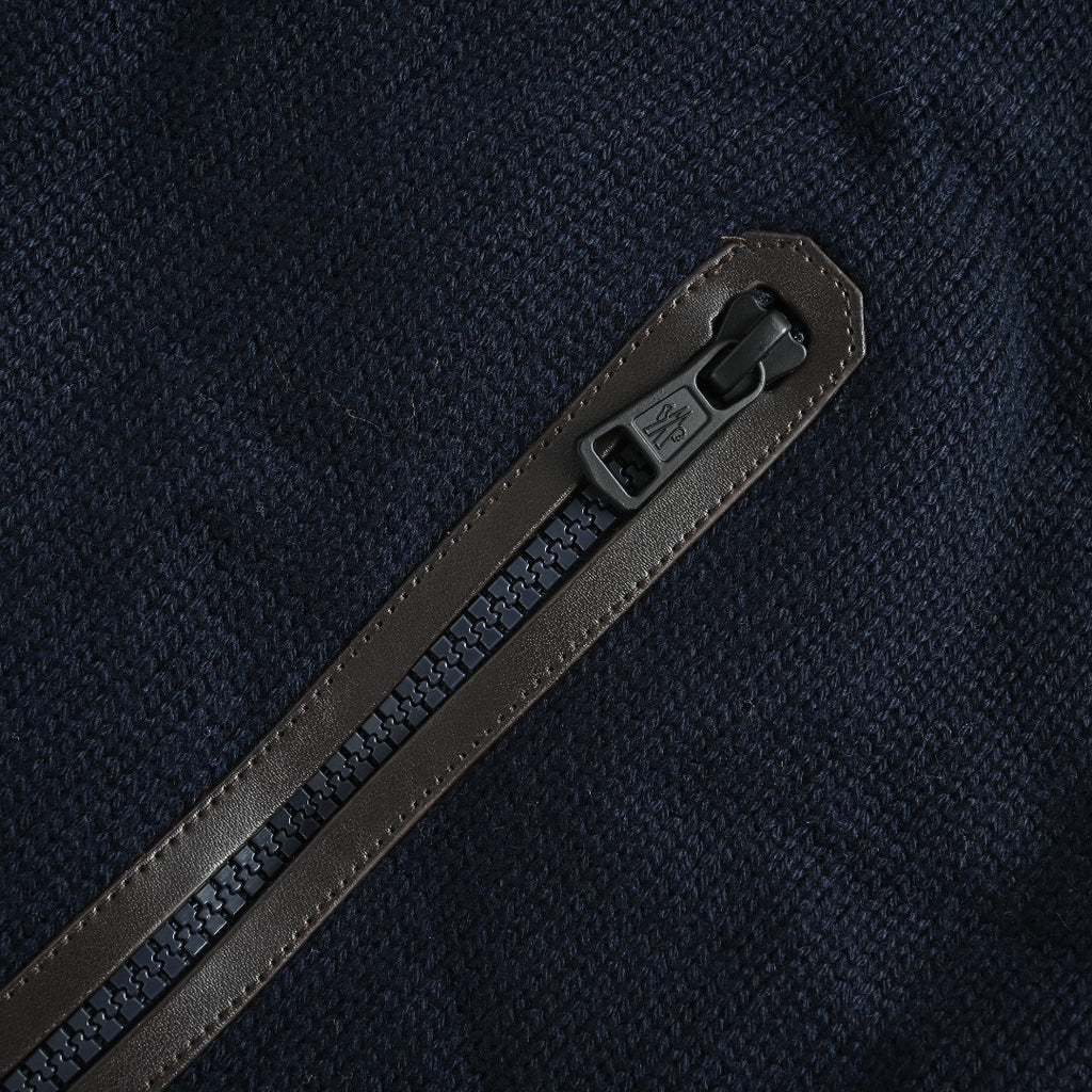 Moncler Knit and Down Hybrid Zip-Up Jacket