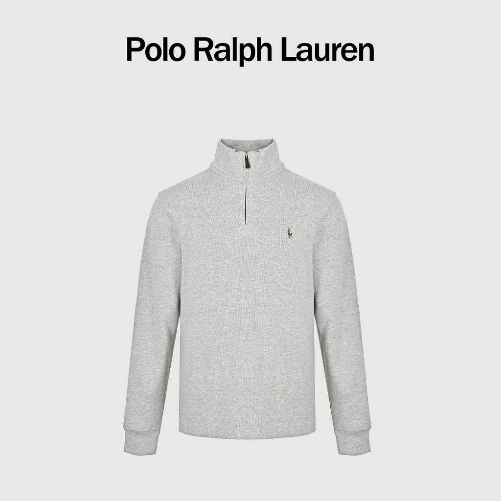 Ralph Lauren Multicolor Pony Half-Zip Stand-Collar Sweatshirt