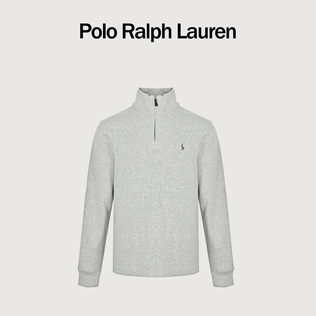 Ralph Lauren Multicolor Pony Half-Zip Stand-Collar Sweatshirt