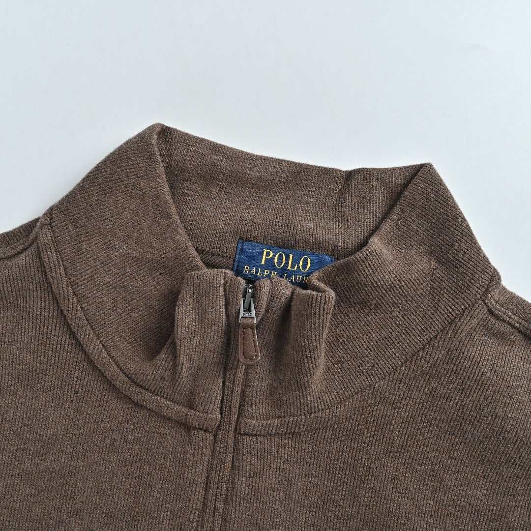 Ralph Lauren Multicolor Pony Half-Zip Sweatshirt in Brown