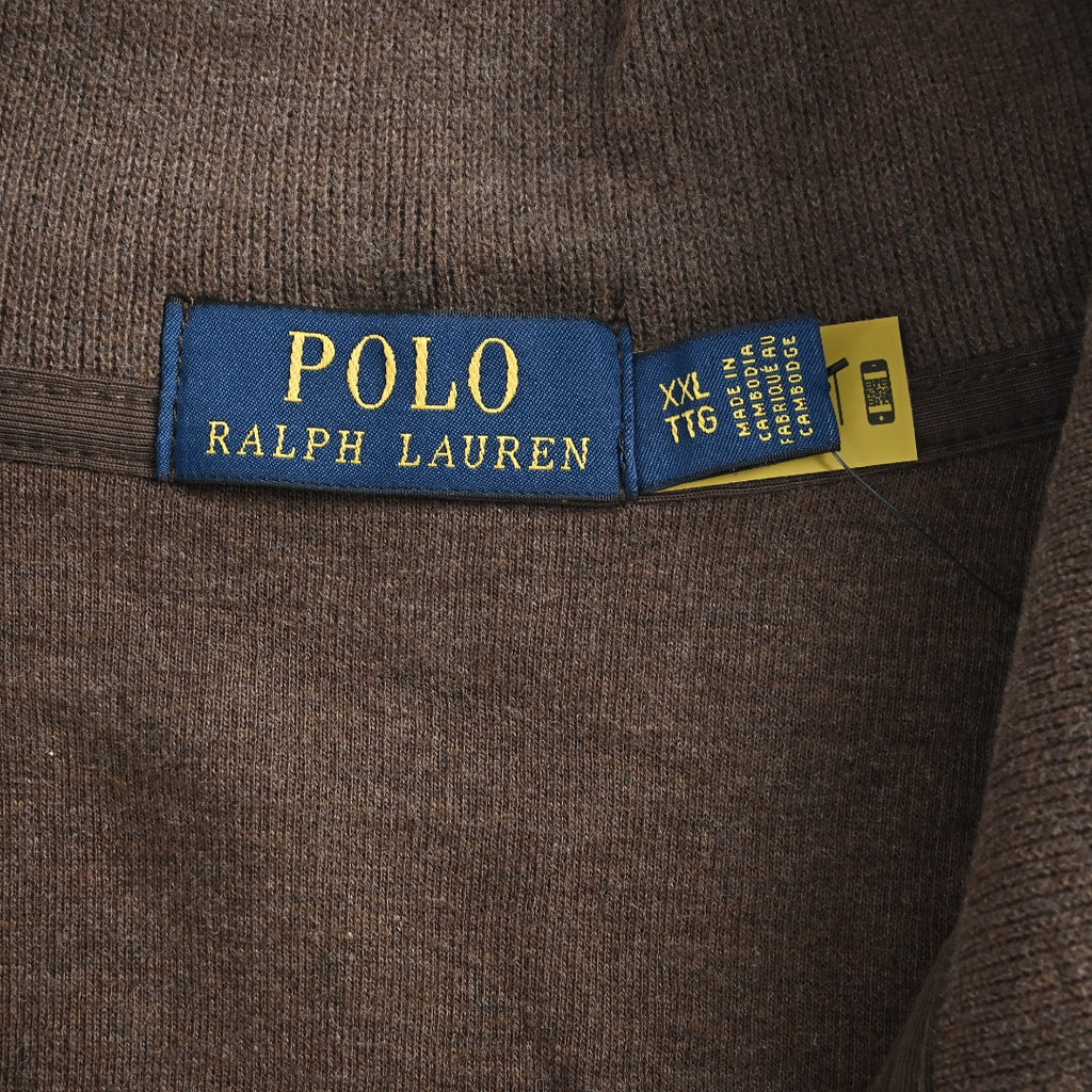Ralph Lauren Multicolor Pony Half-Zip Sweatshirt in Brown