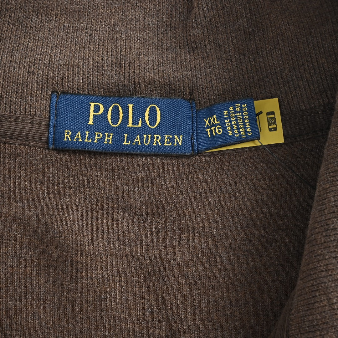 Ralph Lauren Multicolor Pony Half-Zip Sweatshirt in Brown