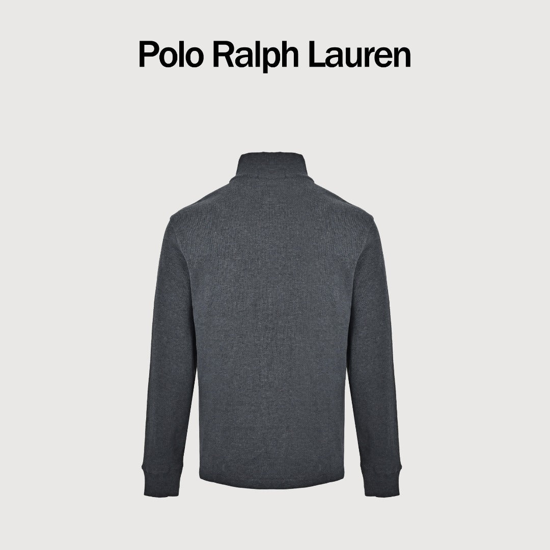 Ralph Lauren Multicolor Pony Half-Zip Sweatshirt in Dark Gray