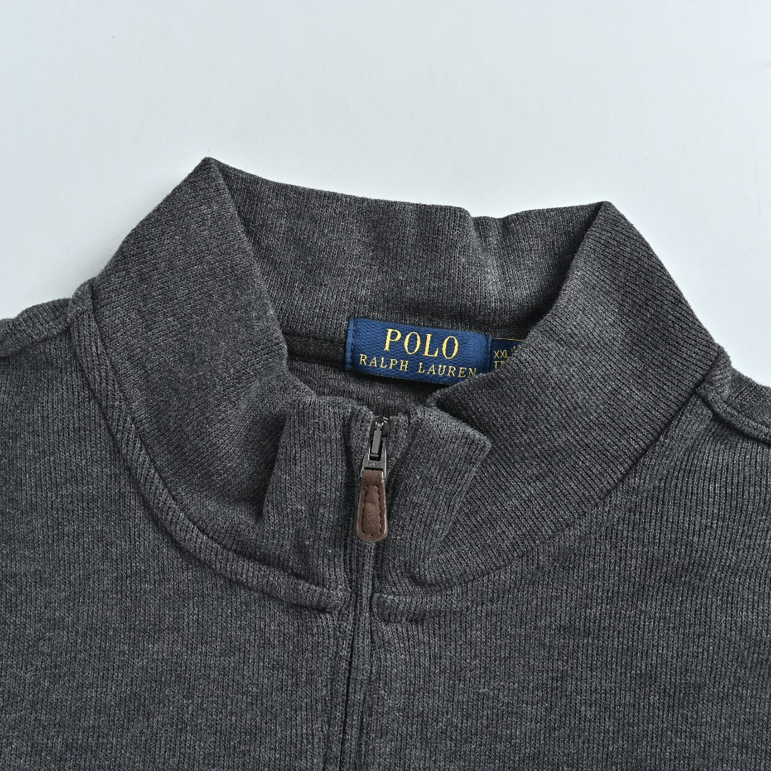 Ralph Lauren Multicolor Pony Half-Zip Sweatshirt in Dark Gray