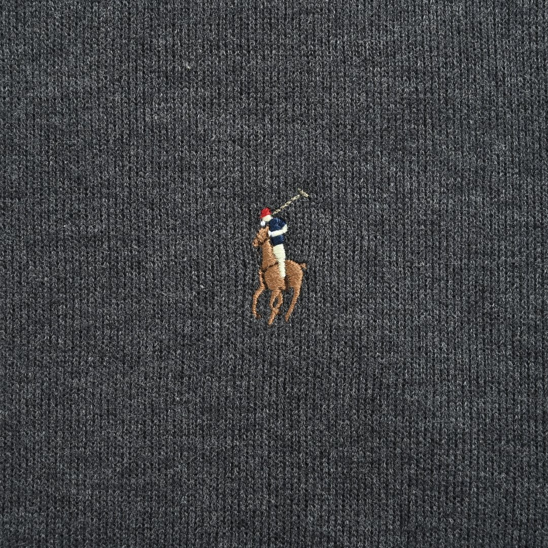 Ralph Lauren Multicolor Pony Half-Zip Sweatshirt in Dark Gray
