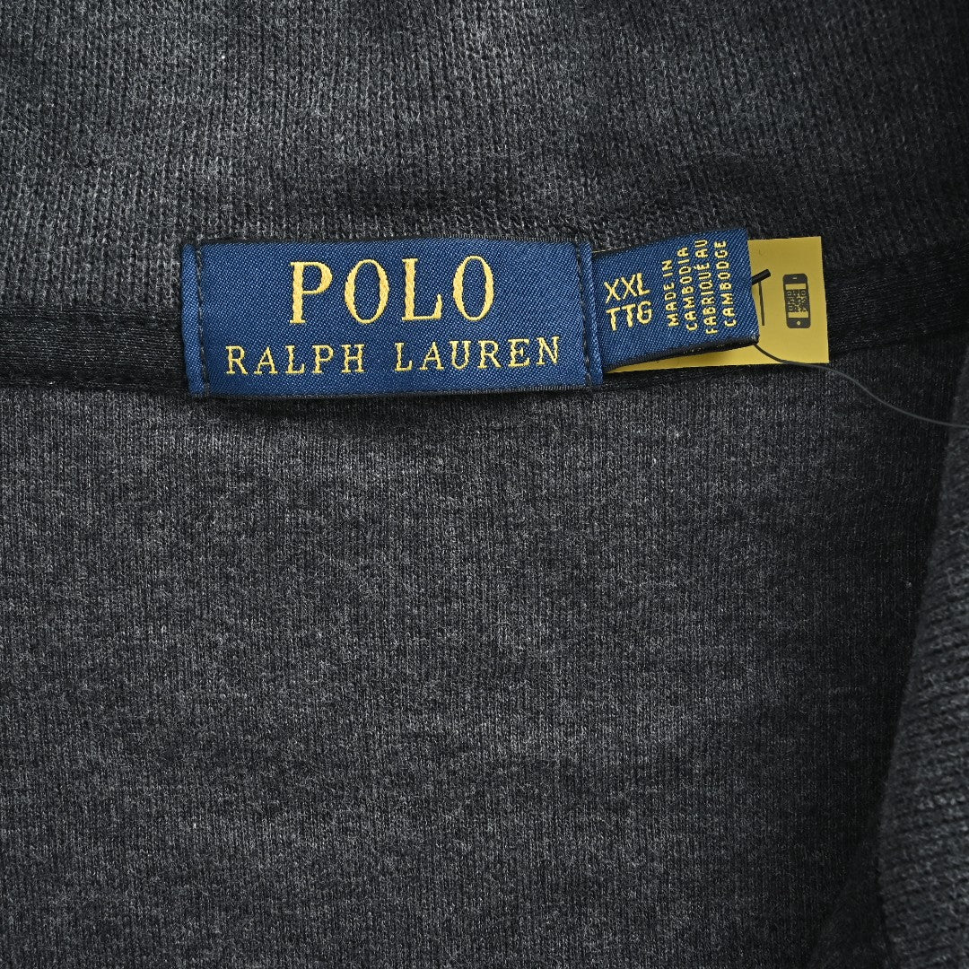 Ralph Lauren Multicolor Pony Half-Zip Sweatshirt in Dark Gray