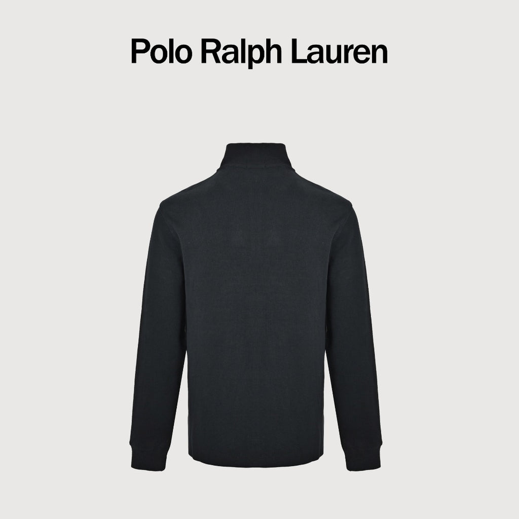 Ralph Lauren Multicolor Pony Half-Zip Sweatshirt in Black