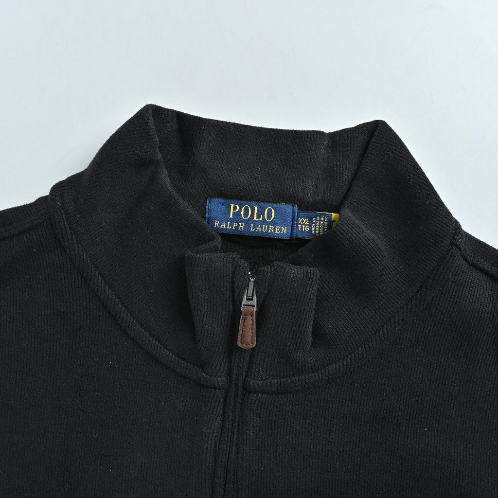 Ralph Lauren Multicolor Pony Half-Zip Sweatshirt in Black