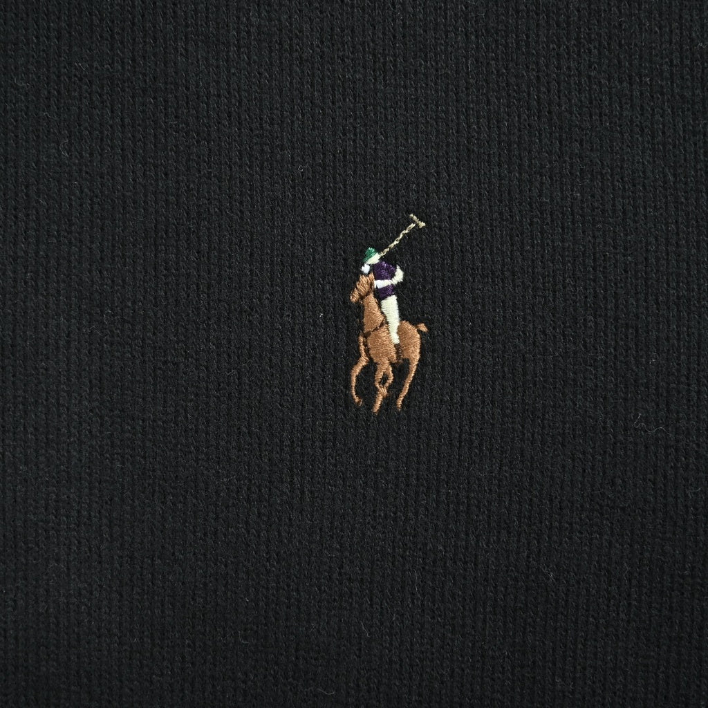 Ralph Lauren Multicolor Pony Half-Zip Sweatshirt in Black