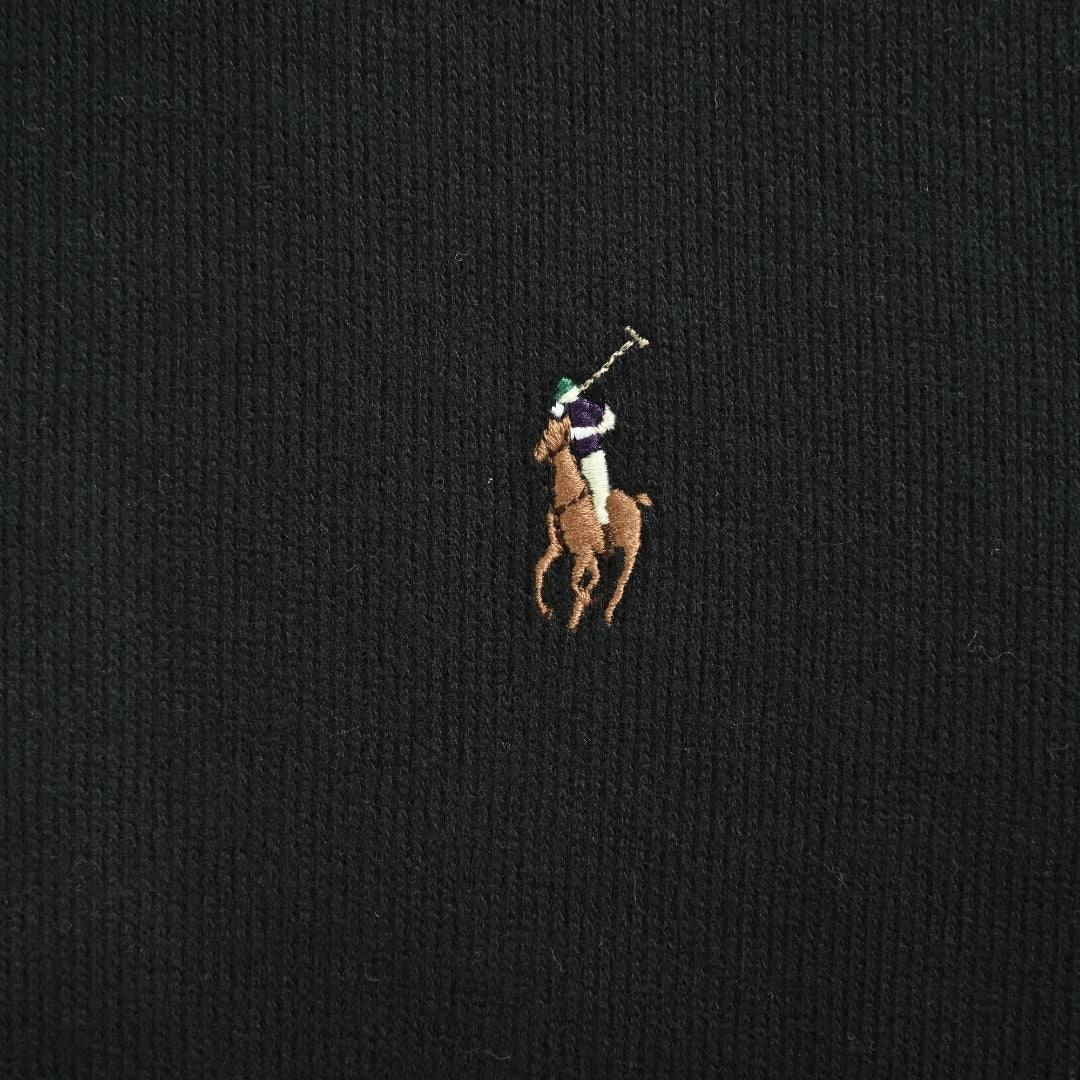 Ralph Lauren Multicolor Pony Half-Zip Sweatshirt in Black