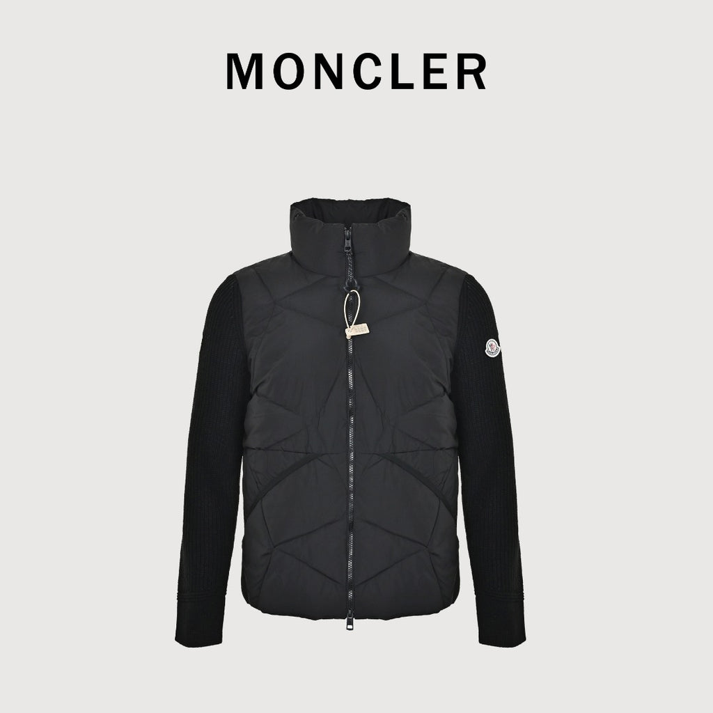 Moncler Knit and Down Hybrid Jacket in Black