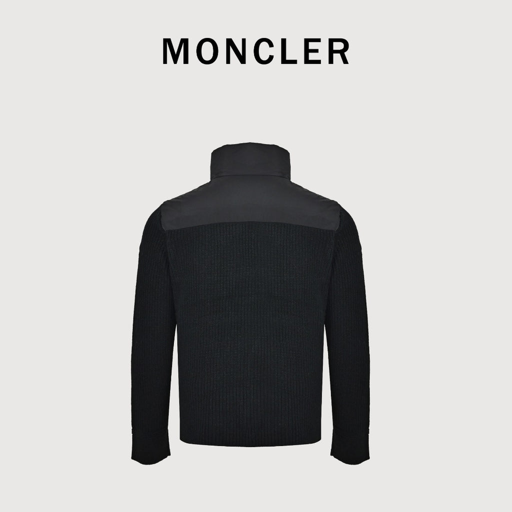 Moncler Knit and Down Hybrid Jacket in Black