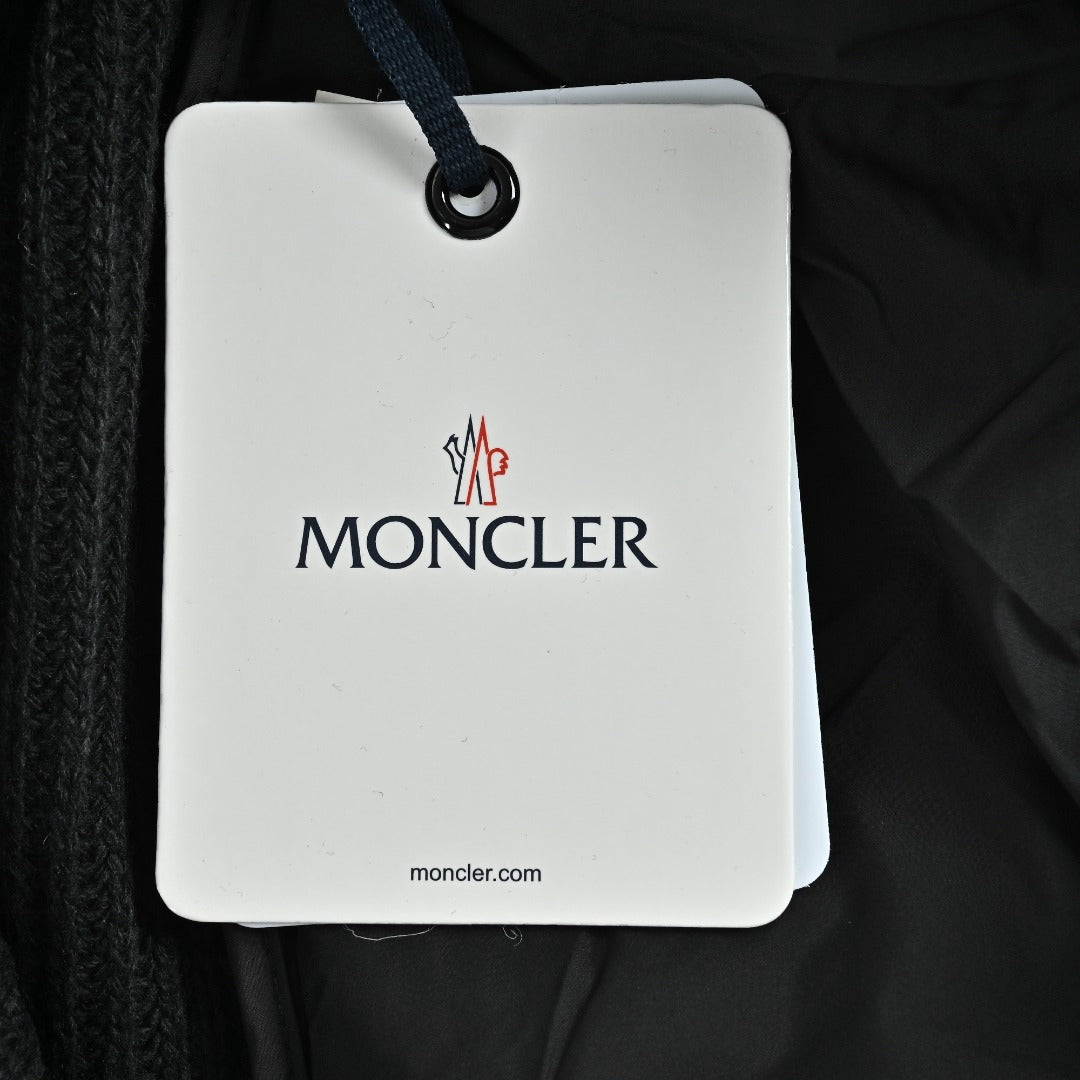Moncler Knit and Down Hybrid Jacket in Black