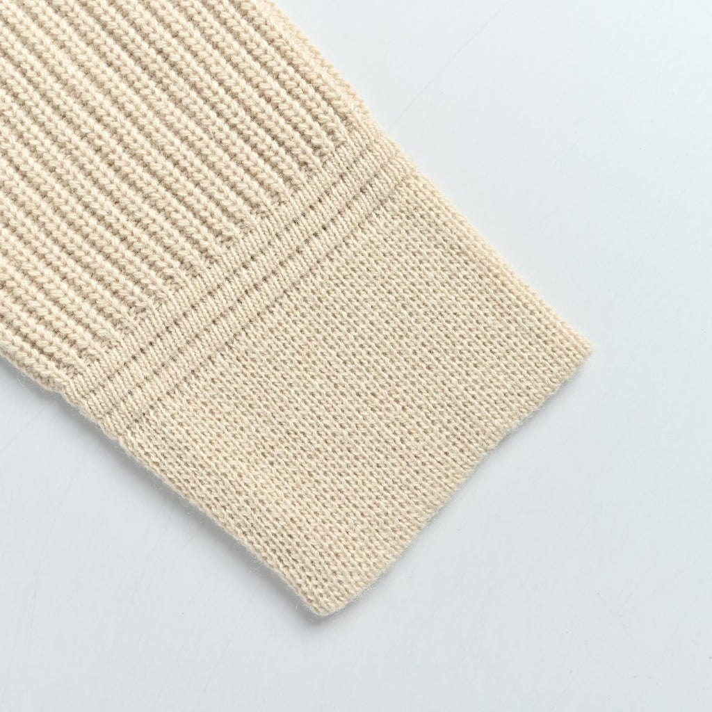 Moncler Rib-Knit and Down Hybrid Jacket in Cream