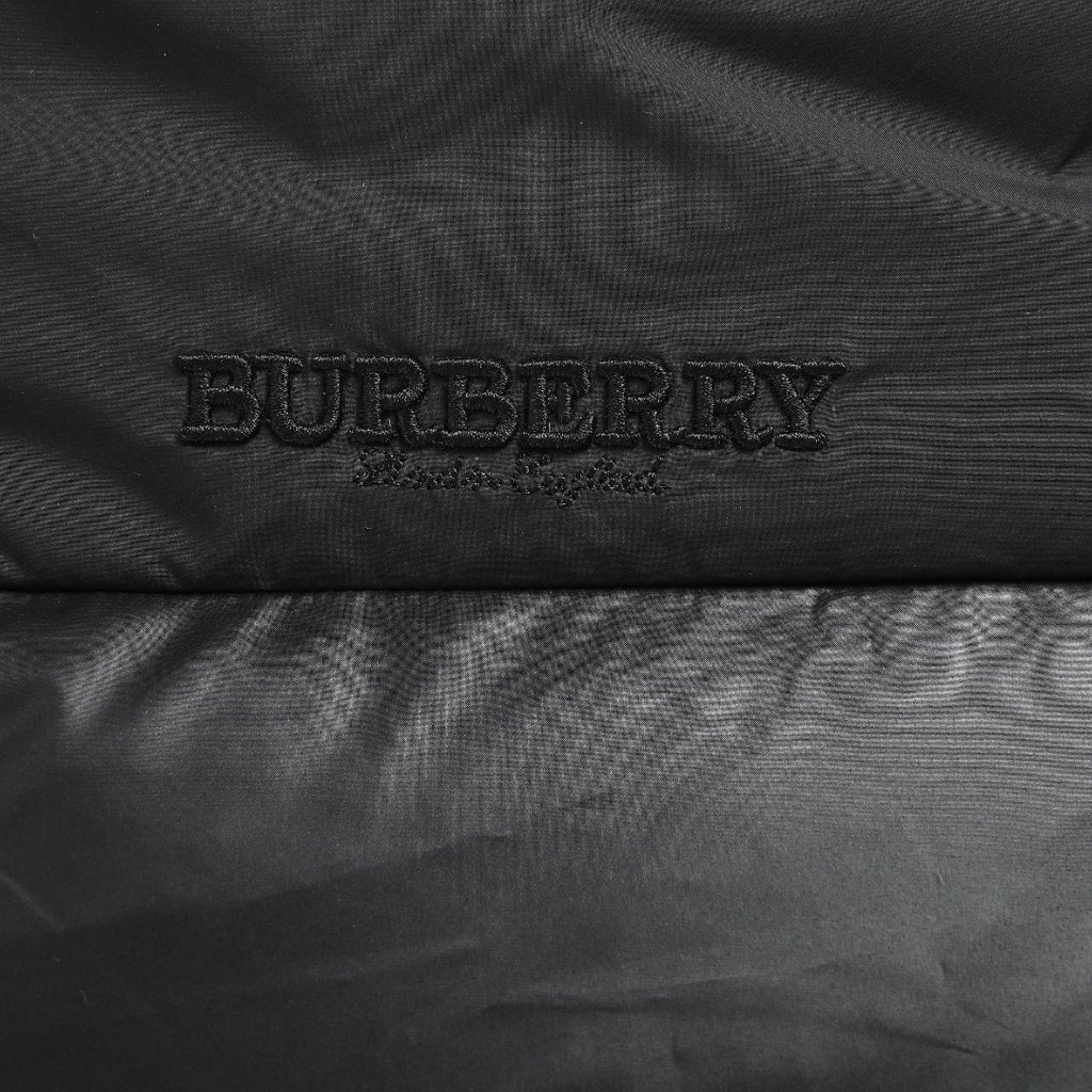Burberry Sleeve-Logo Hooded Down Puffer Jacket in Black