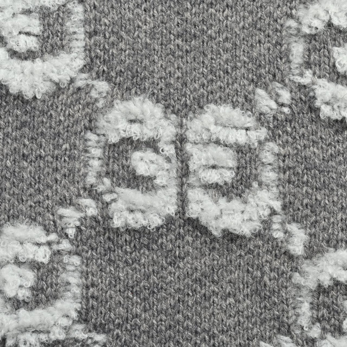 Gucci GG Jacquard Stand-Collar Zip-Up Cardigan in Grey