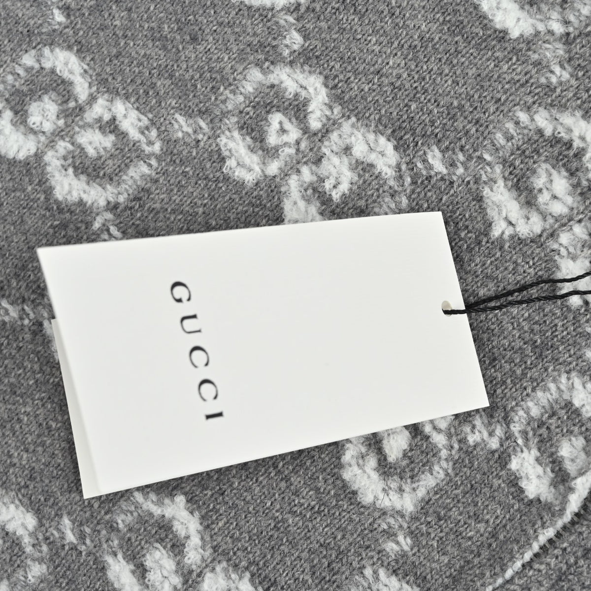 Gucci GG Jacquard Stand-Collar Zip-Up Cardigan in Grey