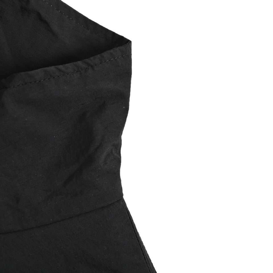 Balenciaga Embroidered Back-Logo Stand-Collar Jacket in Black