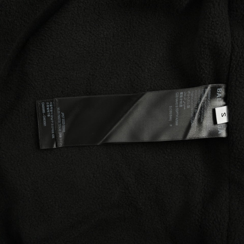 Balenciaga Embroidered Back-Logo Stand-Collar Jacket in Black