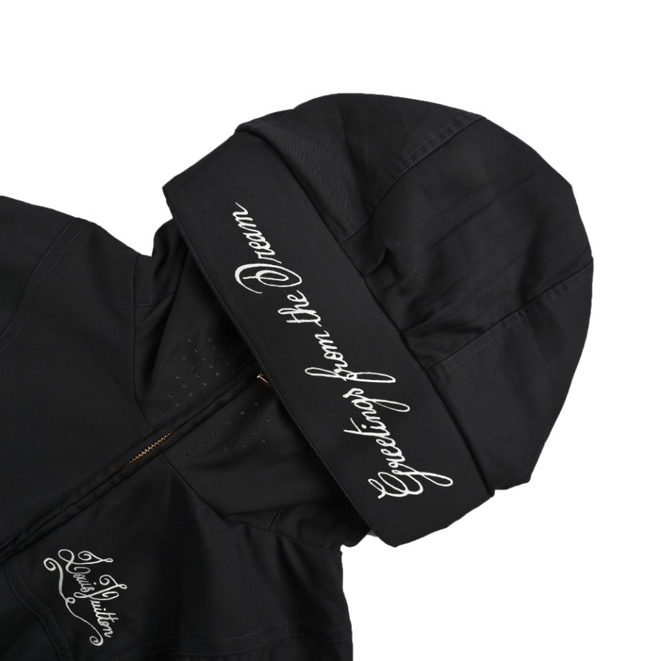 Louis Vuitton Nautical-Inspired Hooded Parka in Black