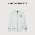 Chrome Hearts Horseshoe Graphic Zip-Up Hoodie in White