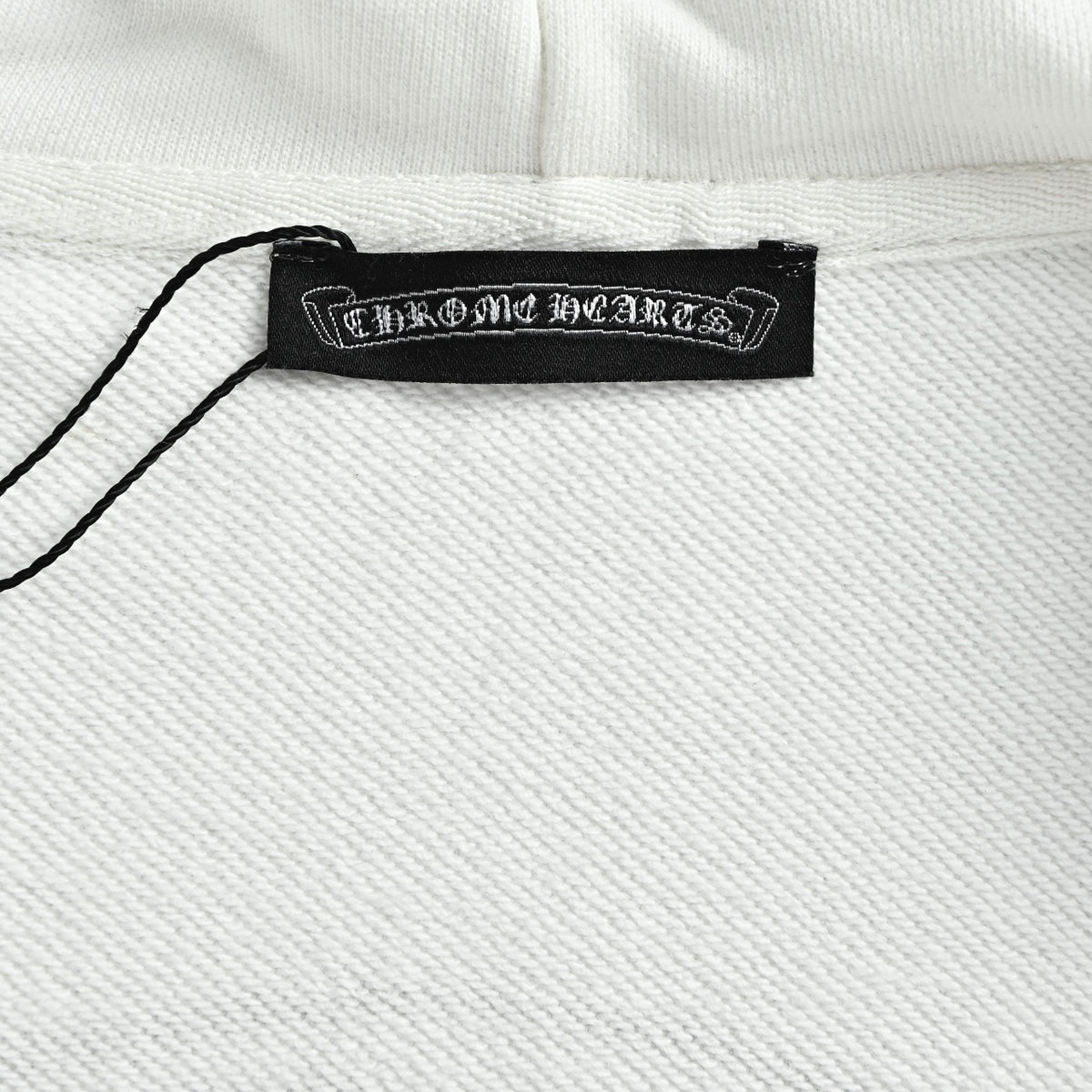 Chrome Hearts Horseshoe Graphic Zip-Up Hoodie in White