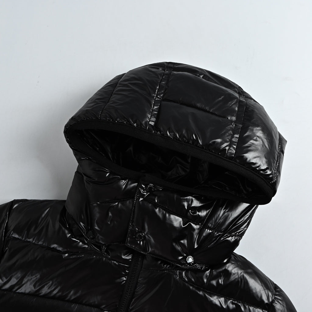 Moncler Women's Maya Hooded Down Jacket in Black