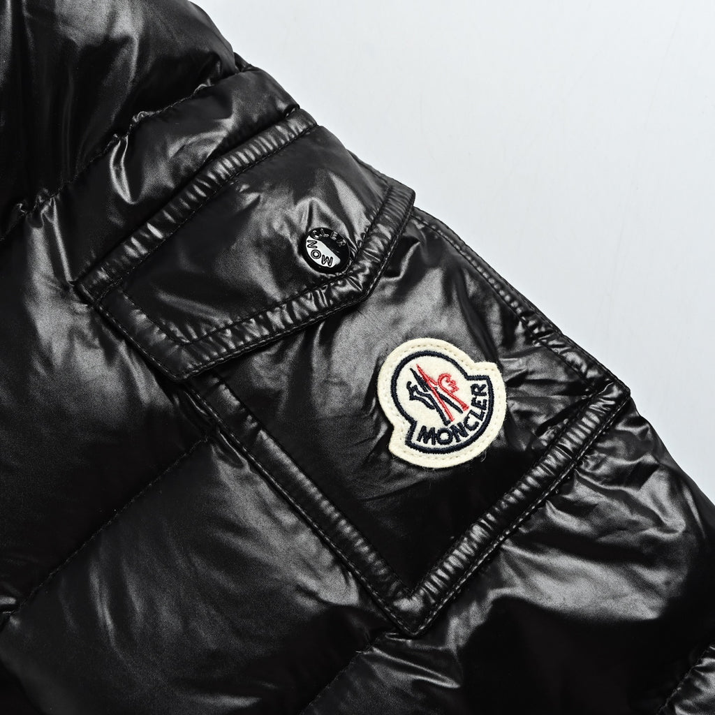 Moncler Women's Maya Hooded Down Jacket in Black