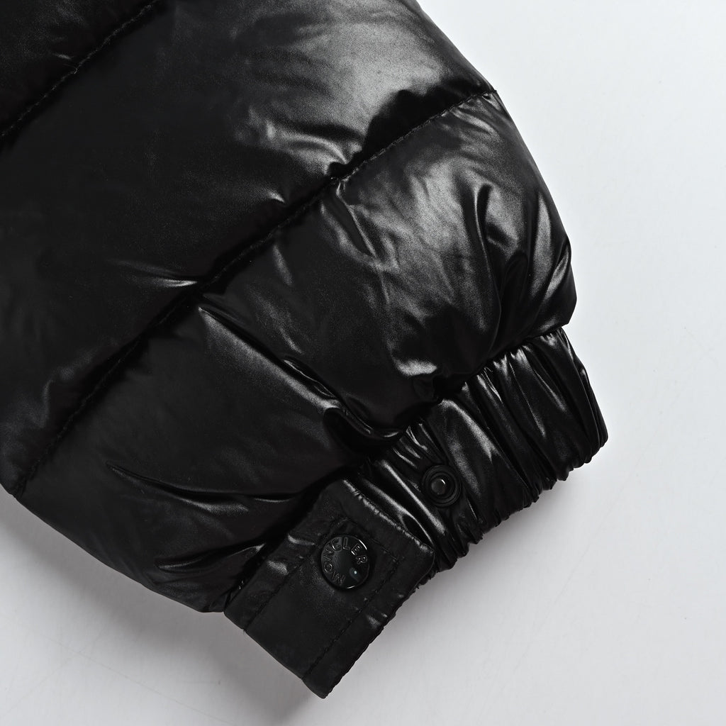 Moncler Women's Maya Hooded Down Jacket in Black