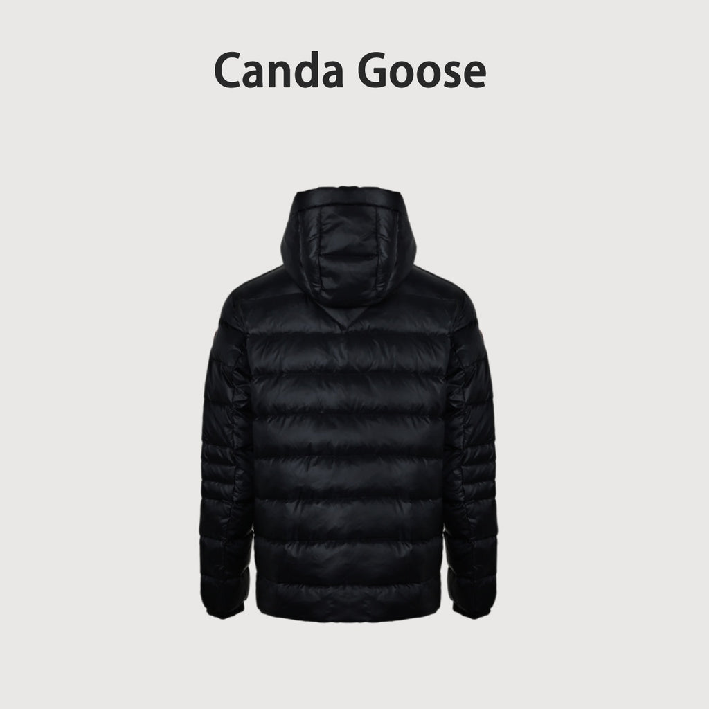 Canada Goose Lightweight Quilted Hooded Down Jacket in Black