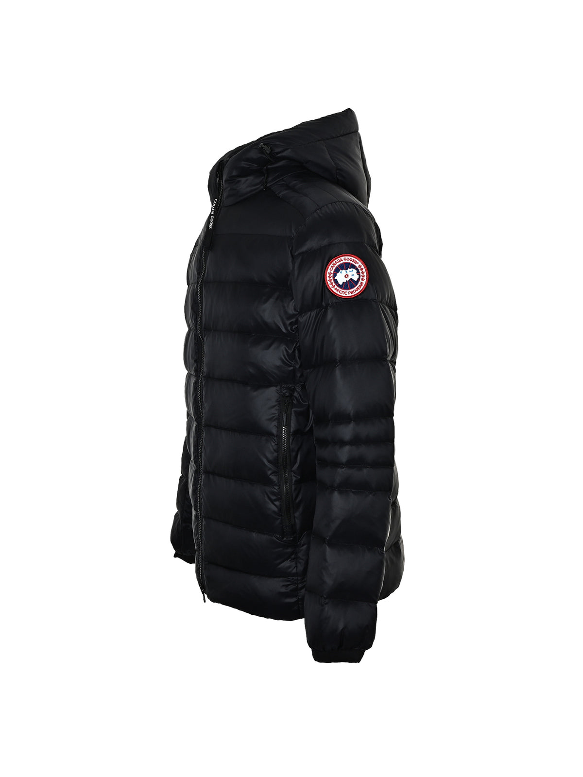 Canada Goose Lightweight Quilted Hooded Down Jacket in Black
