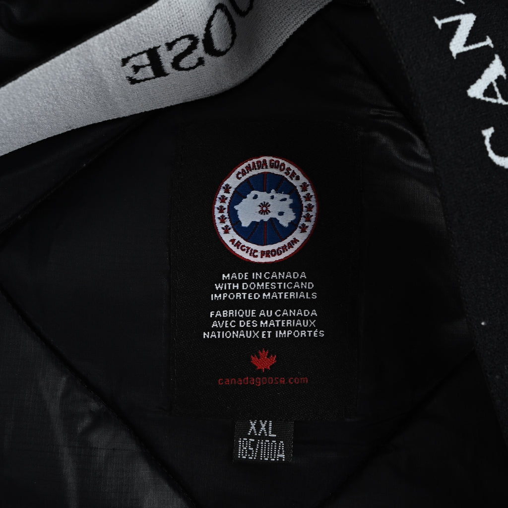 Canada Goose Lightweight Quilted Hooded Down Jacket in Black
