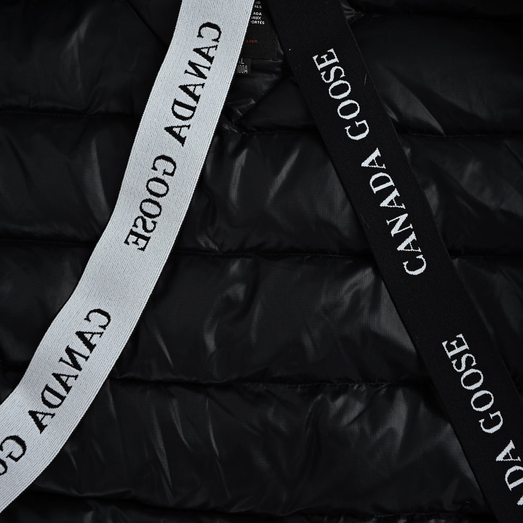 Canada Goose Lightweight Quilted Hooded Down Jacket in Black