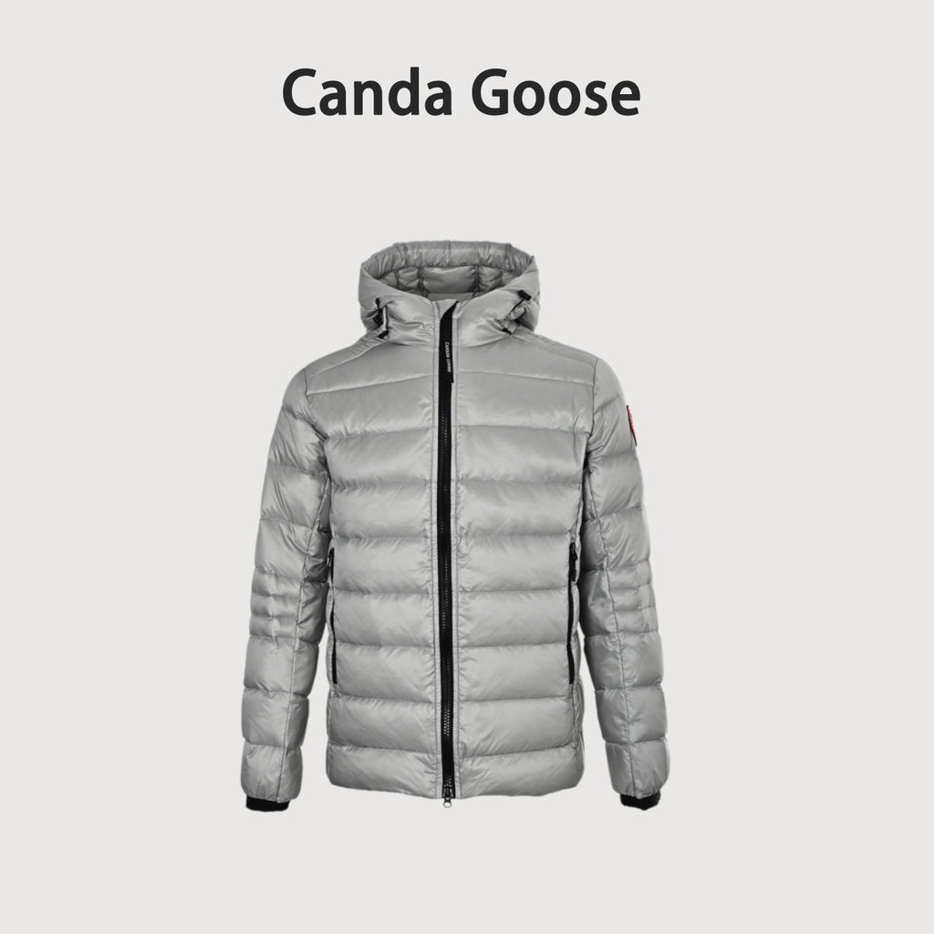 Canada Goose Lightweight Quilted Hooded Down Jacket in Grey